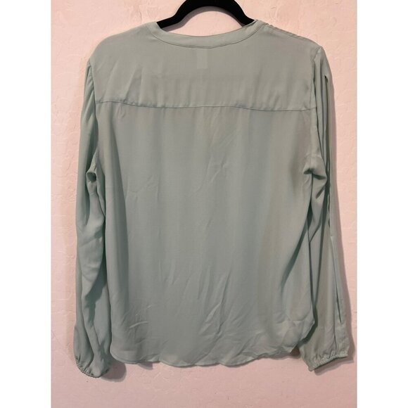 Torrid Sz 00 (US 10 M/L) Light Green Split Sleeve Balloon Sleeve Flowy Blouse - Picture 5 of 7